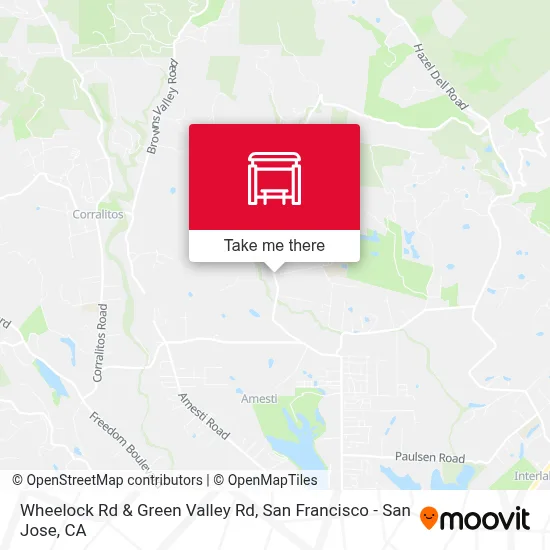 Wheelock Rd & Green Valley Rd map