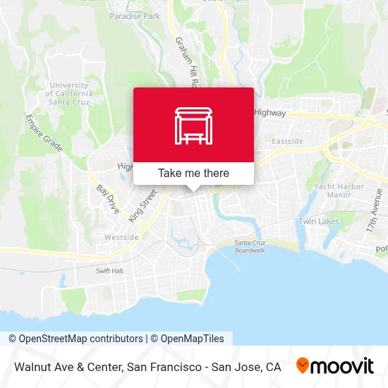 Walnut Ave & Center map