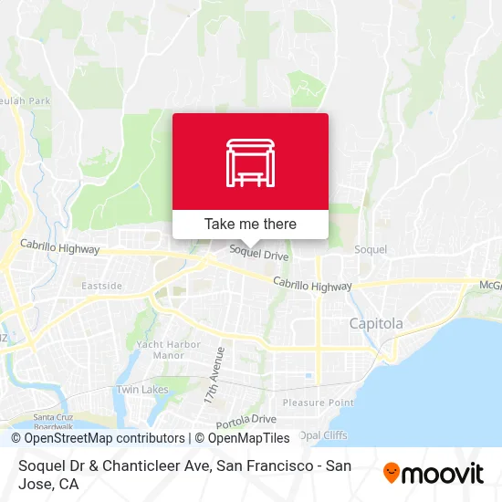 Soquel Dr & Chanticleer Ave map