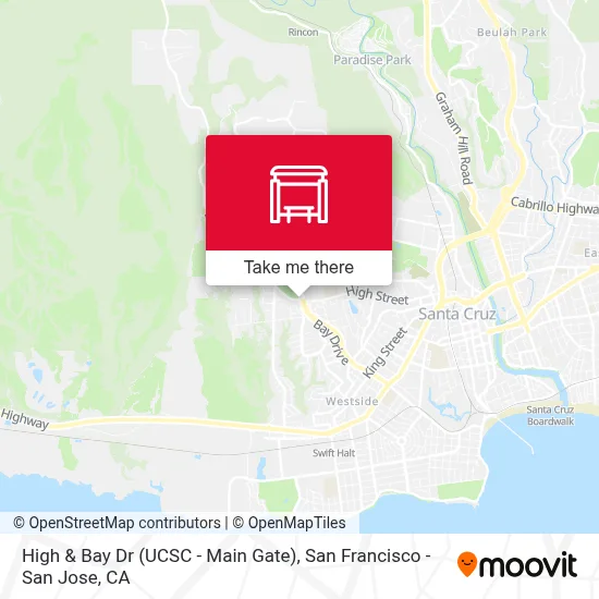 High & Bay Dr (UCSC - Main Gate) map