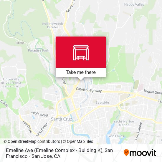 Mapa de Emeline Ave (Emeline Complex - Building K)