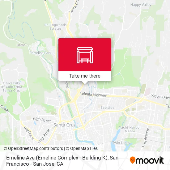Emeline Ave (Emeline Complex - Building K) map