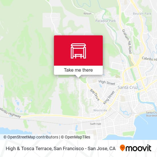 High & Tosca Terrace map