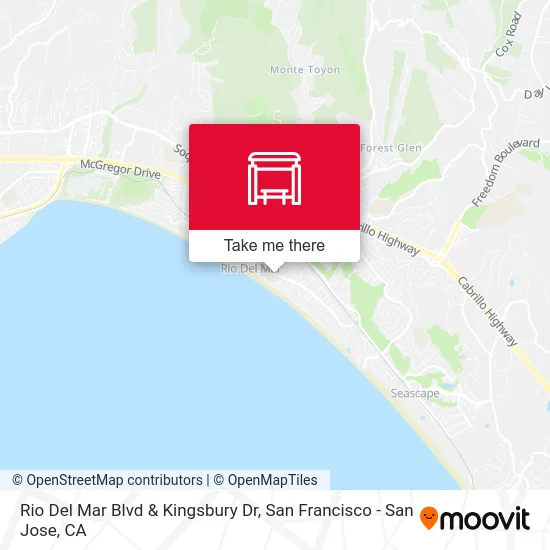 Rio Del Mar Blvd & Kingsbury Dr map