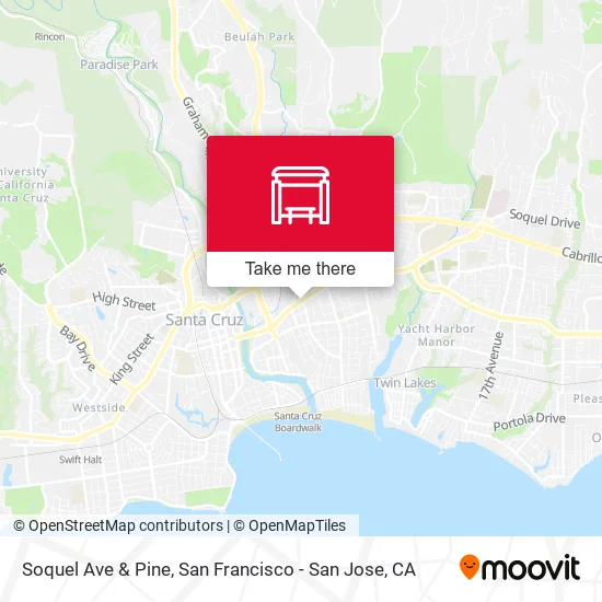 Soquel Ave & Pine map