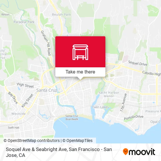 Soquel Ave & Seabright Ave map