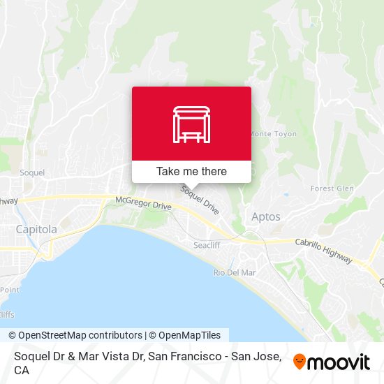 Soquel Dr & Mar Vista Dr map