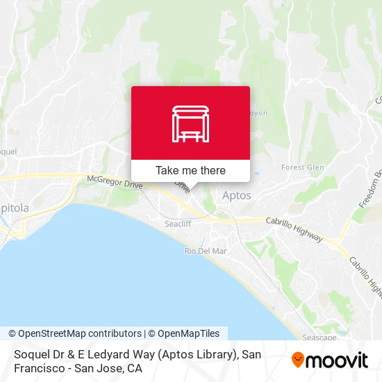 Soquel Dr & E Ledyard Way (Aptos Library) map