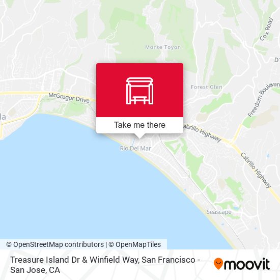 Treasure Island Dr & Winfield Way map