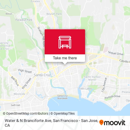 Water & N Branciforte Ave map