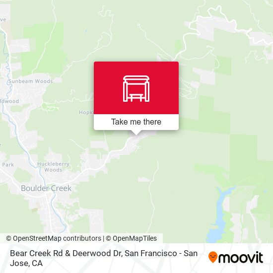 Bear Creek Rd & Deerwood Dr map