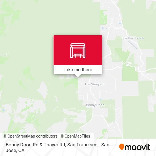 Bonny Doon Rd & Thayer Rd map