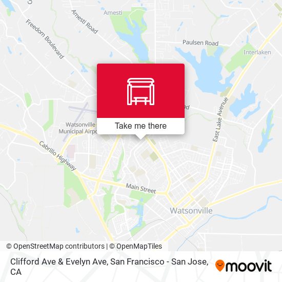 Clifford Ave & Evelyn Ave map