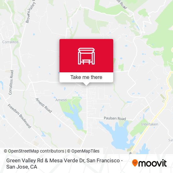 Green Valley Rd & Mesa Verde Dr map