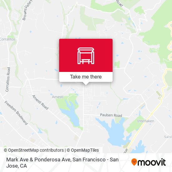 Mark Ave & Ponderosa Ave map
