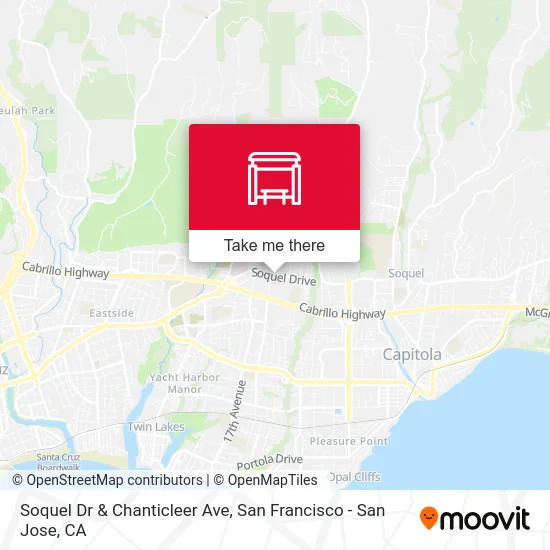 Soquel Dr & Chanticleer Ave map