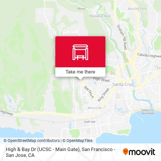 High & Bay Dr (UCSC - Main Gate) map