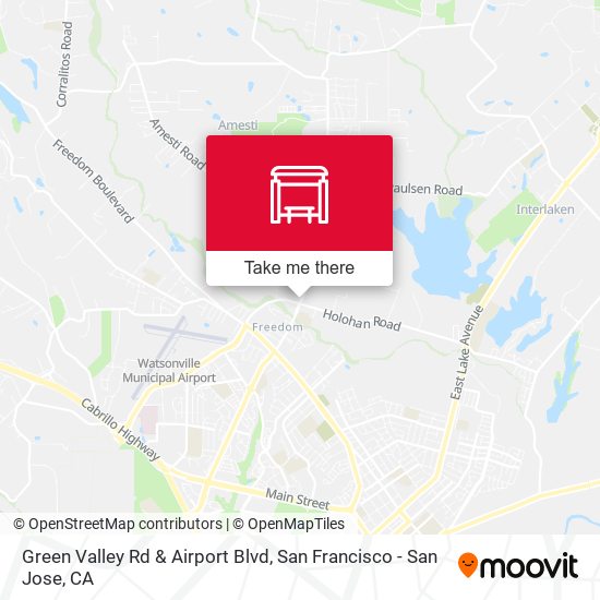 Green Valley Rd & Airport Blvd map
