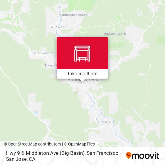 Mapa de Hwy 9 & Middleton Ave (Big Basin)