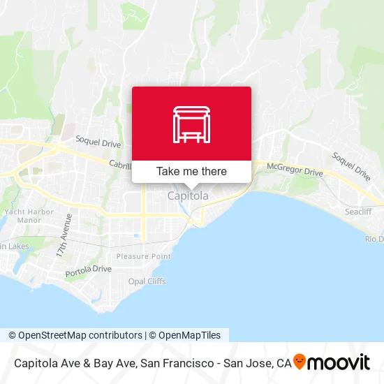 Capitola Ave & Bay Ave map