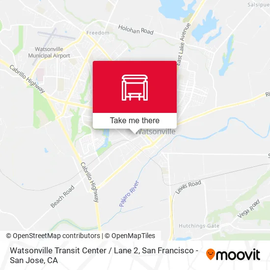 Watsonville Transit Center / Lane 2 map