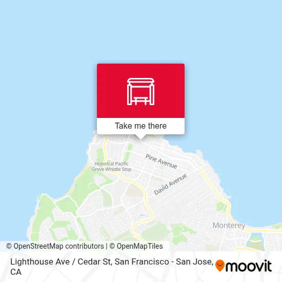 Lighthouse Ave / Cedar St map