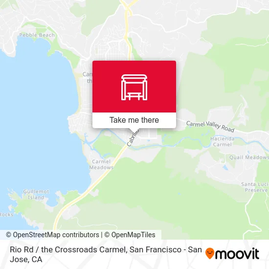 Rio Rd / the Crossroads Carmel map