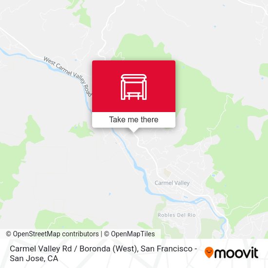Carmel Valley Rd /  Boronda (West) map