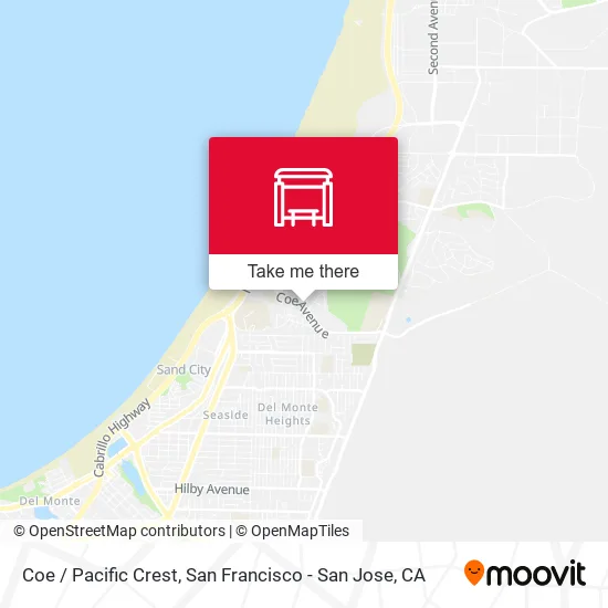 Coe /  Pacific Crest map