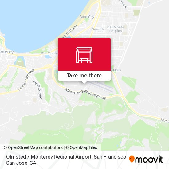 Olmsted / Monterey Regional Airport map