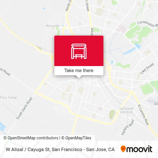 W Alisal / Cayuga St map