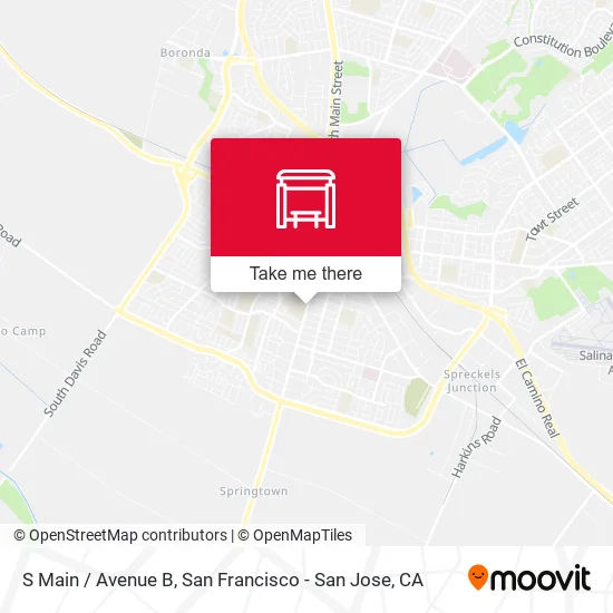 S Main / Avenue B map