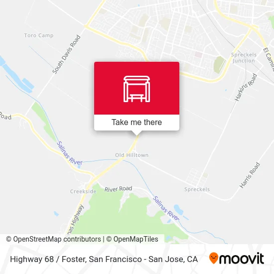 Highway 68 /  Foster map