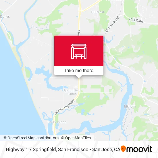 Highway 1 /  Springfield map