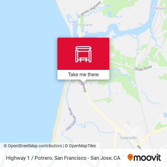 Mapa de Highway 1 /  Potrero