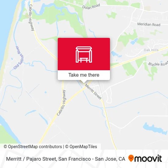 Merritt /  Pajaro Street map