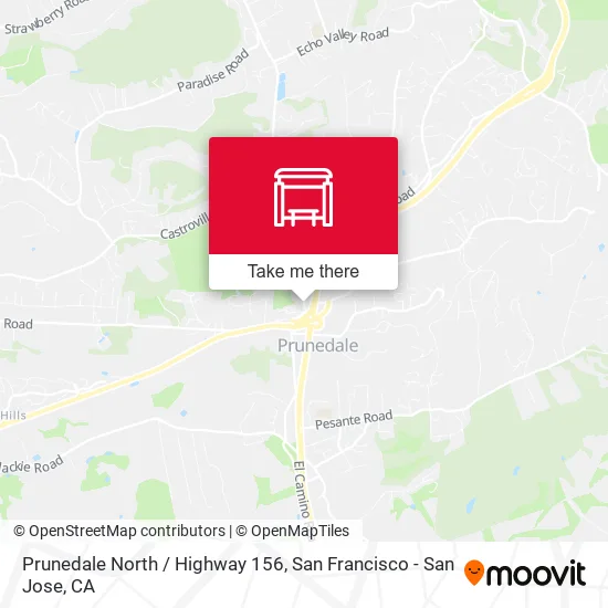 Prunedale North /  Highway 156 map