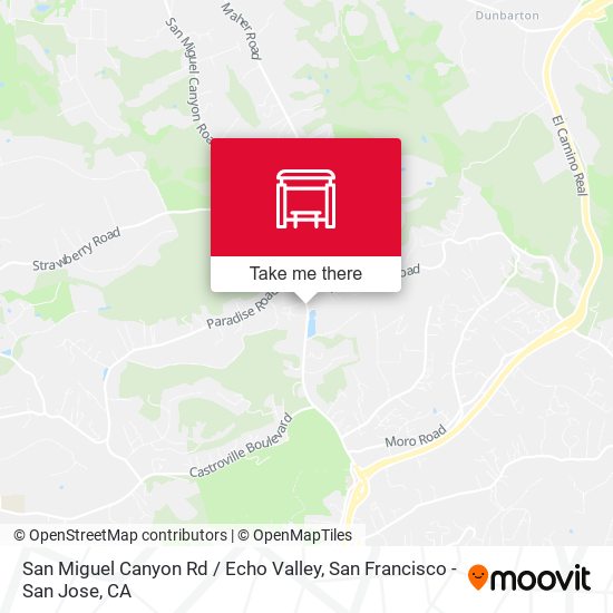 Mapa de San Miguel Canyon Rd /  Echo Valley