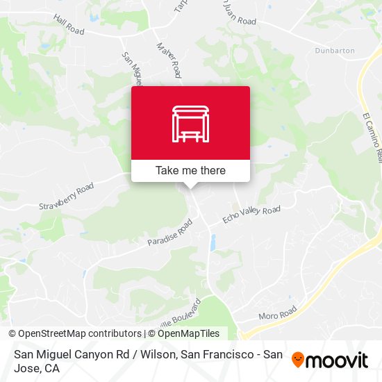 San Miguel Canyon Rd /  Wilson map