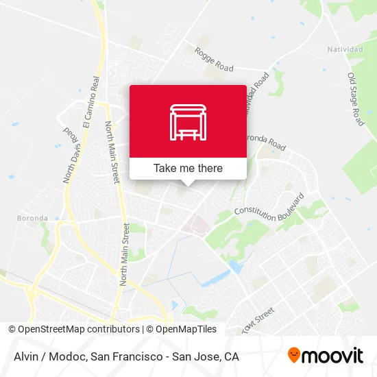 Alvin /  Modoc map