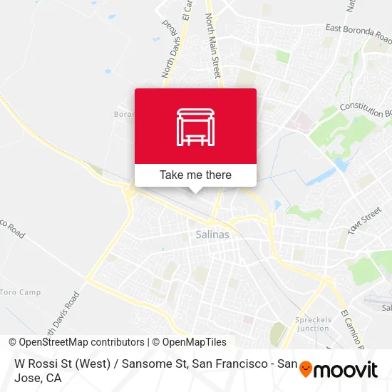 W Rossi St (West) / Sansome St map