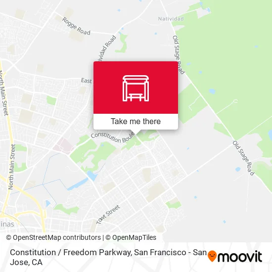 Constitution / Freedom Parkway map