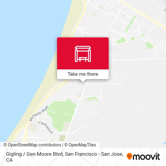 Gigling /  Gen Moore Blvd map