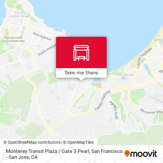Mapa de Monterey Transit Plaza / Gate 3 Pearl