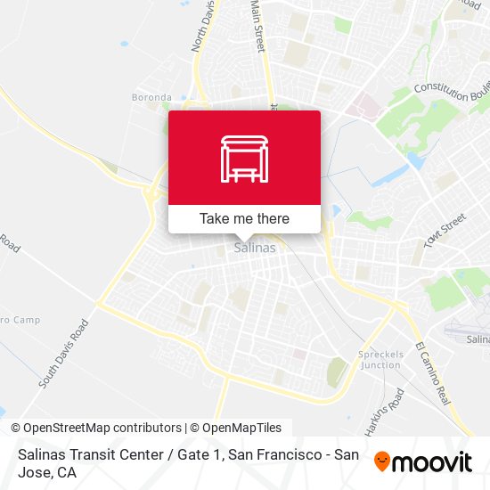 Salinas Transit Center / Gate 1 map