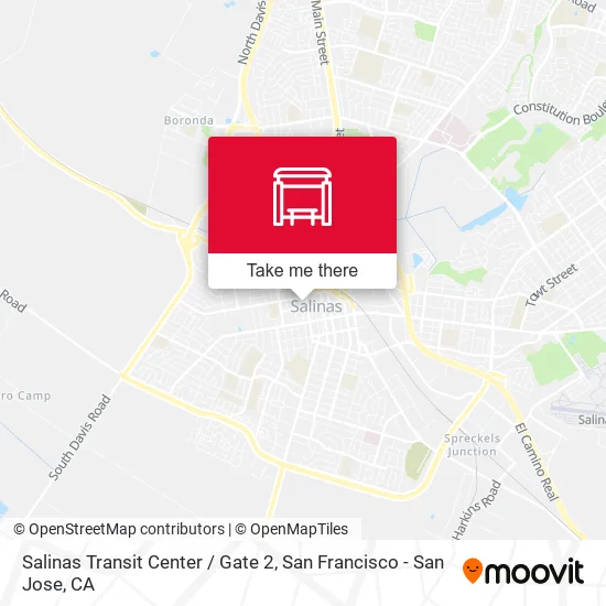 Mapa de Salinas Transit Center / Gate 2