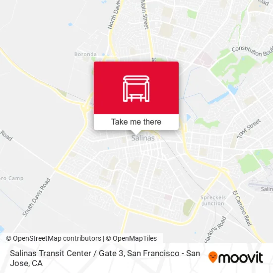 Salinas Transit Center / Gate 3 map