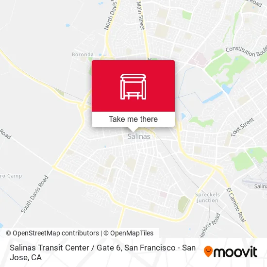 Salinas Transit Center / Gate 6 map