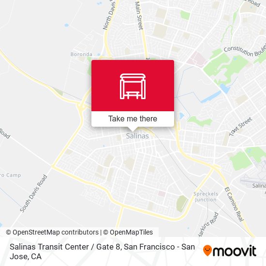 Mapa de Salinas Transit Center / Gate 8