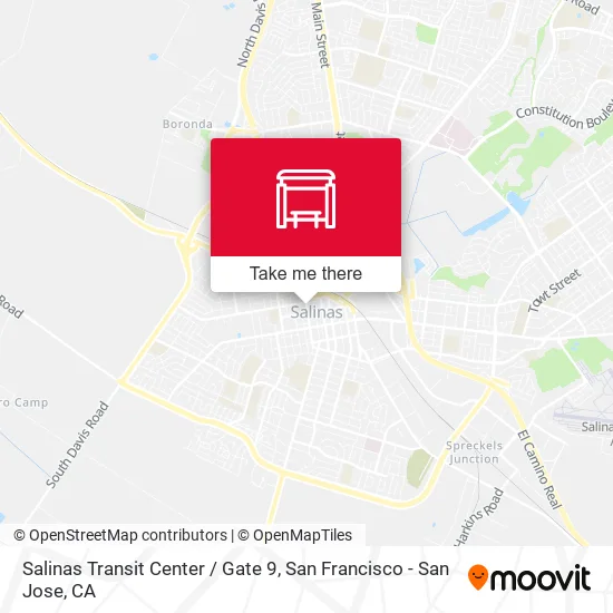 Mapa de Salinas Transit Center / Gate 9